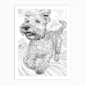 Terrier Running Art Print