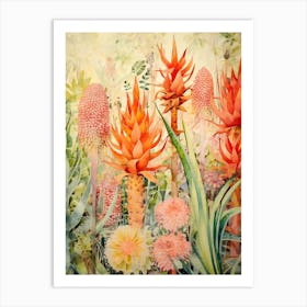 Tropical Plant Painting Aloe Vera 2 Art Print