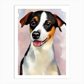 Rat Terrier 2 Watercolour Dog Art Print