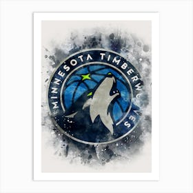 Minnesota Timberwolves Paint Art Print