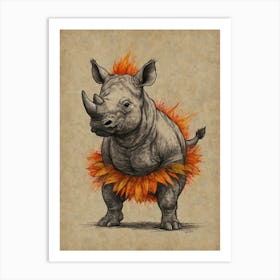 Rhino - Hawaii Art Print