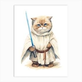 Birman Cat As A Jedi 3 Art Print