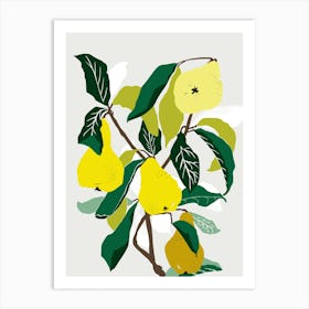Yellow Pears Art Print
