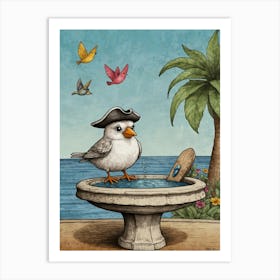 Pirate Bird 2 Art Print