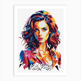 Katty Perry 03 Portrait Music Icon Style WPAP Pop Art Art Print