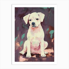 A French Bulldog Dog Painting, Impressionist 2 Art Print