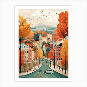 Oslo In Autumn Fall Travel Art 3 Art Print