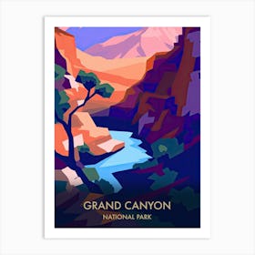 Grand Canyon National Park Travel Poster Matisse Style 2 Art Print