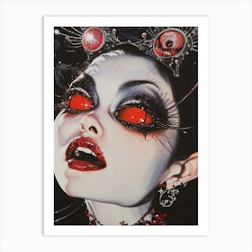 Blood Eyes Vampire Art Print