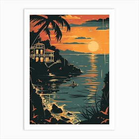 Sunset At The Beach 35 Art Print