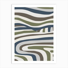 Flowing Stripes Art Print