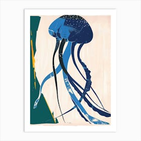Jellyfish 1 Cut Out Collage Art Print