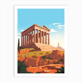 Greece 5 Travel Illustration Art Print