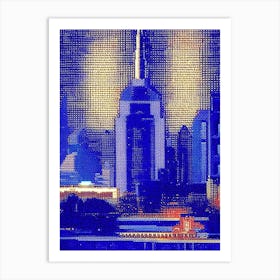 Indianapolis, City Us  Pointillism Art Print