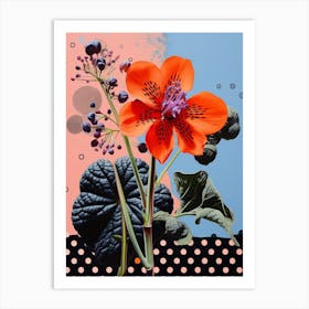 Surreal Florals Geranium 1 Flower Painting Art Print