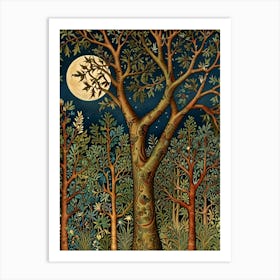 William Morris Moonlight In The Forest 39 Art Print