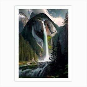 Shannon Falls, Canada Realistic Photograph (2) Art Print