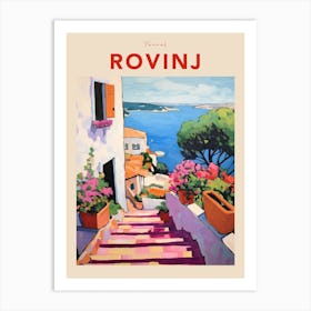 Rovinj Croatia 4 Fauvist Travel Poster Art Print