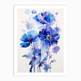 Blue Poppies 4 Art Print