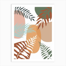 Abstract Fern Leaves 4 Art Print