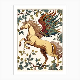 Floral Pegasus 2 Art Print