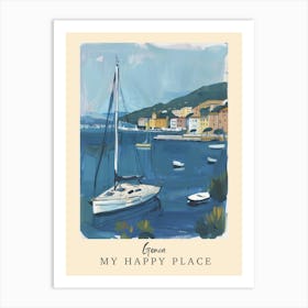 My Happy Place Genoa 4 Travel Poster Art Print