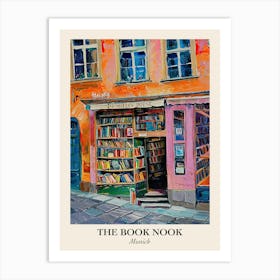 Munich Book Nook Bookshop 3 Poster Art Print