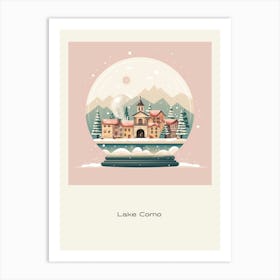 Lake Como Italy Snowglobe Poster Art Print