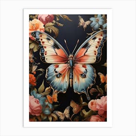 Maximalist Animal Painting Butterfly Art Print 1 Art Print