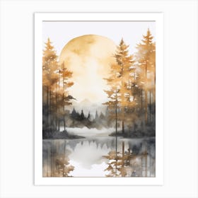 Sunset In The Forest 9 Art Print