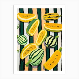 Summer Squash Summer Illustration 2 Art Print