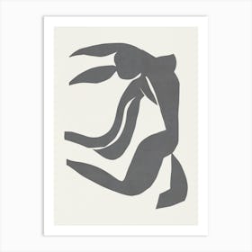 Inspired by Matisse - Gray Nude 01 Art Print