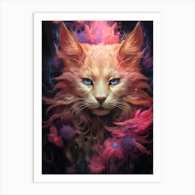 Cat With Blue Eyes Art Print