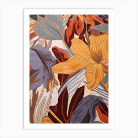 Fall Botanicals Iris 1 Art Print