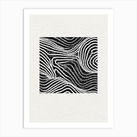 Wavy Lines Modern Artwork Art Print