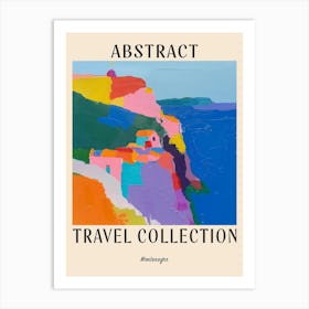 Abstract Travel Collection Poster Montenegro 4 Art Print