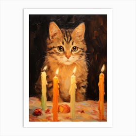 Birthday Cat Art Print