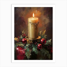 Christmas Candle 3 Art Print