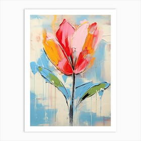 Tulip Melodies: Neo-Expressionist Art Print