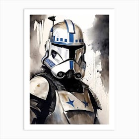 Captain Rex Star Wars Painting (4) Art Print