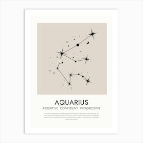 Aquarius Zodiac Print Art Print