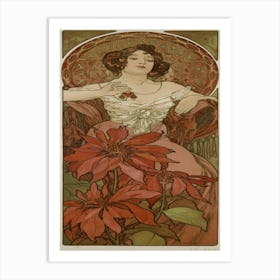 Lady In Red Art Print