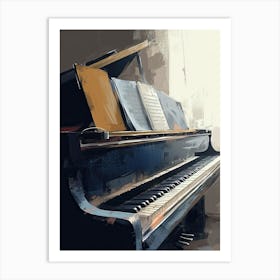 Grand Piano, Minimalism 1 Art Print