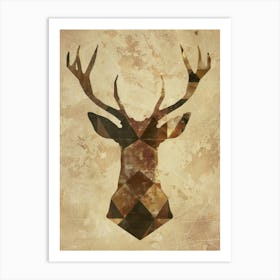 Deer Head Canvas Art 3 Art Print