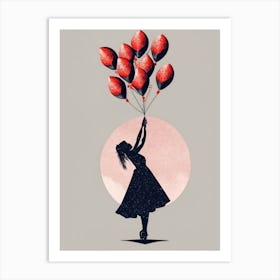 Dancer With Balloons Art Print