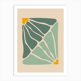 Sage green abstract botanical Art Print