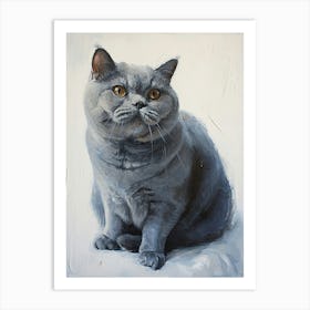 British Shorthair Cat Painting 3 Art Print