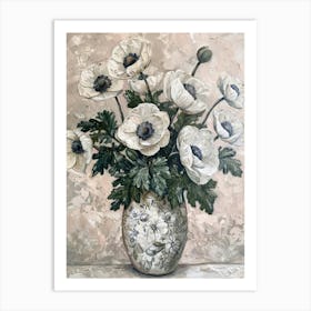 A World Of Flowers Anemone 3 Painting Art Print