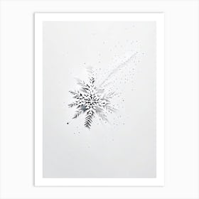 Falling, Snowflakes, Marker Art 3 Art Print