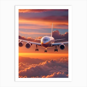 Airplane In The Sky - Reimagined 1 Art Print